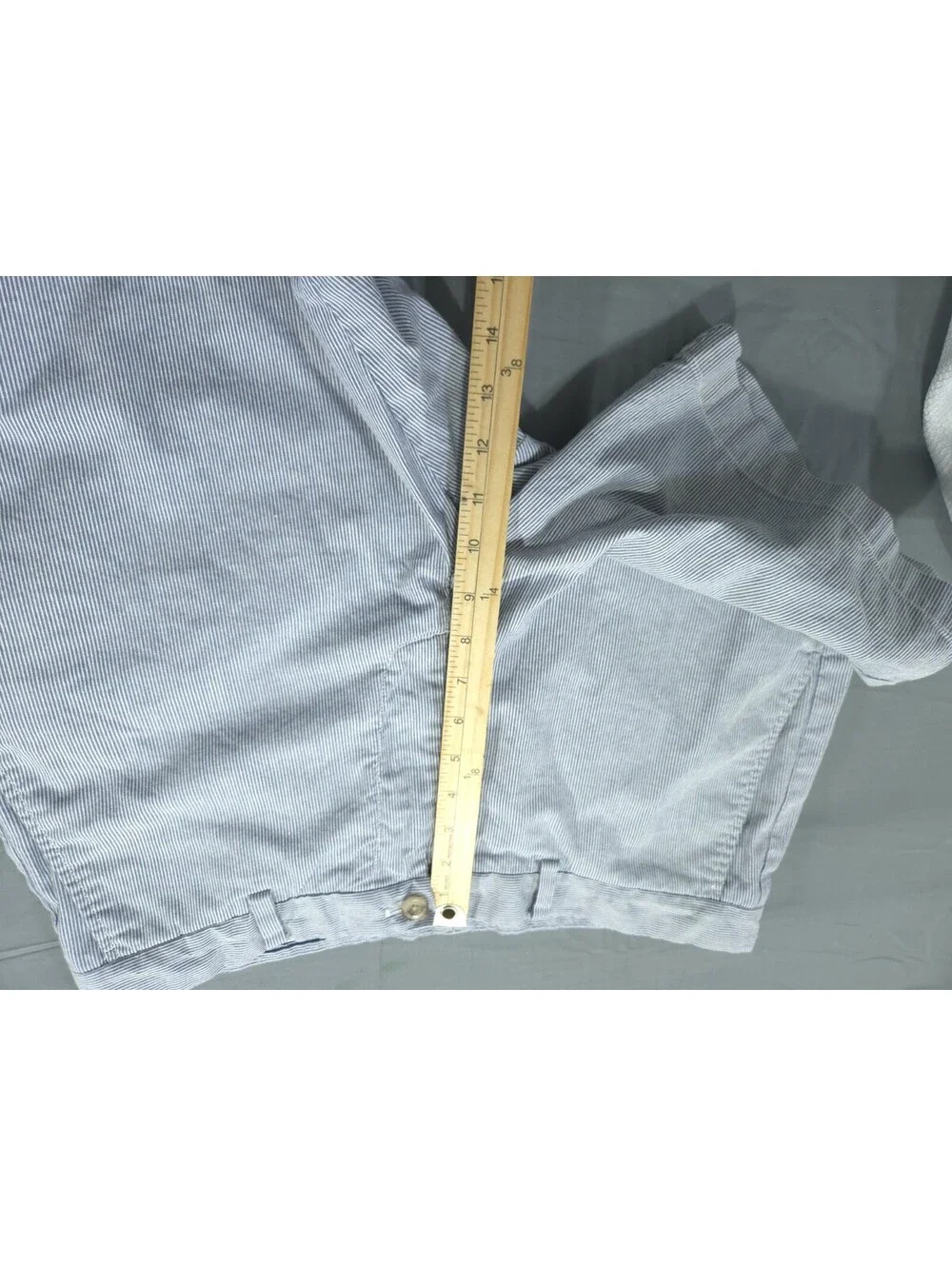 Vineyard Vines Shorts Mens 35 Blue White Striped Breaker Chino Stretch Golf Prep